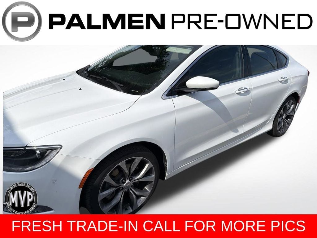 2015 Chrysler 200 C in Bright White Clearcoat — front three-quarter view