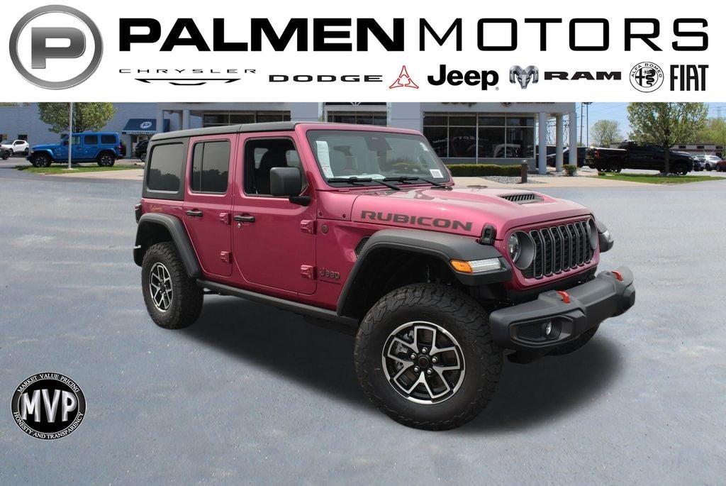 2026 Jeep Wrangler Rubicon in Tuscadero Pearlcoat — front three-quarter view