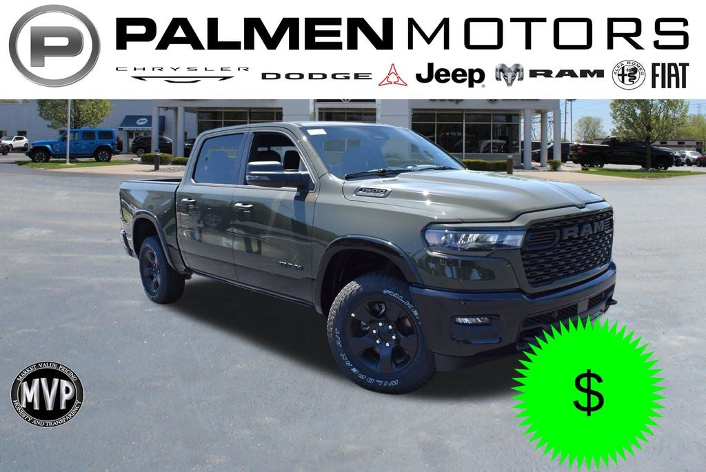 2026 RAM 1500 Big Horn/Lone Star in Tank Exterior Paint — front three-quarter view