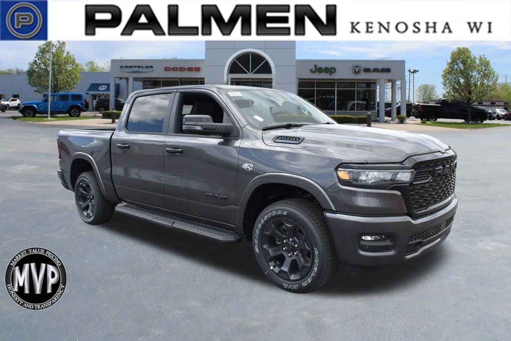 2026 RAM 1500 Big Horn/Lone Star in Granite Crystal Metallic Clearcoat — front three-quarter view