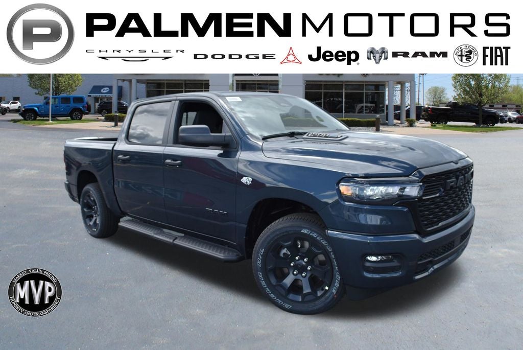 2026 RAM 1500 Express in Forged Blue Metallic Exterior Paint — front three-quarter view