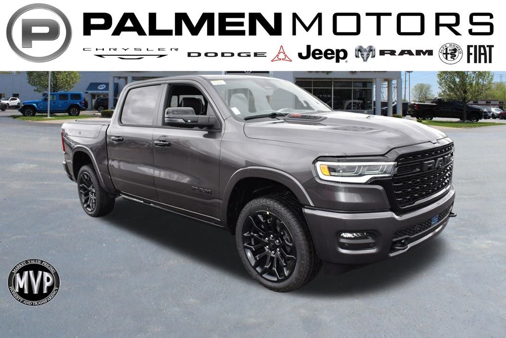 2026 RAM 1500 Limited in Granite Crystal Metallic Clear-Coat Exterior Paint — front three-quarter view