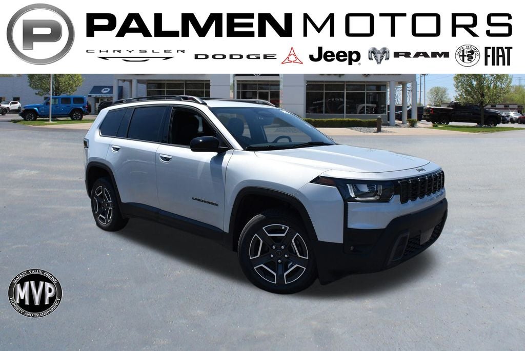 2026 Jeep Cherokee Limited in Silver Zynith Clearcoat — front three-quarter view