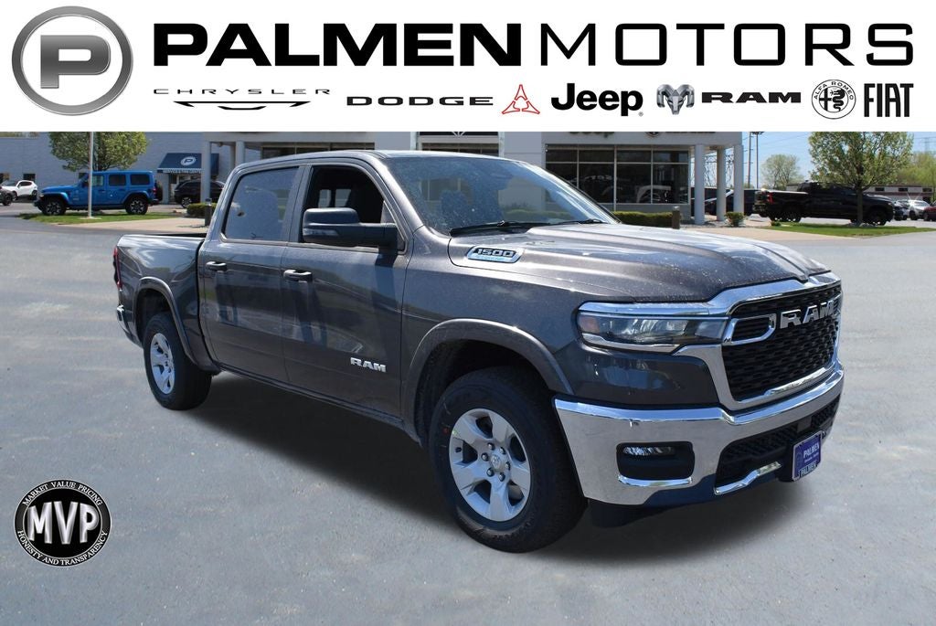 2026 RAM 1500 Big Horn/Lone Star in Granite Crystal Metallic Clear-Coat Exterior Paint — front three-quarter view
