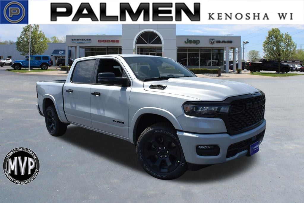 2026 RAM 1500 Big Horn/Lone Star in Silver Zynith Exterior Paint — front three-quarter view