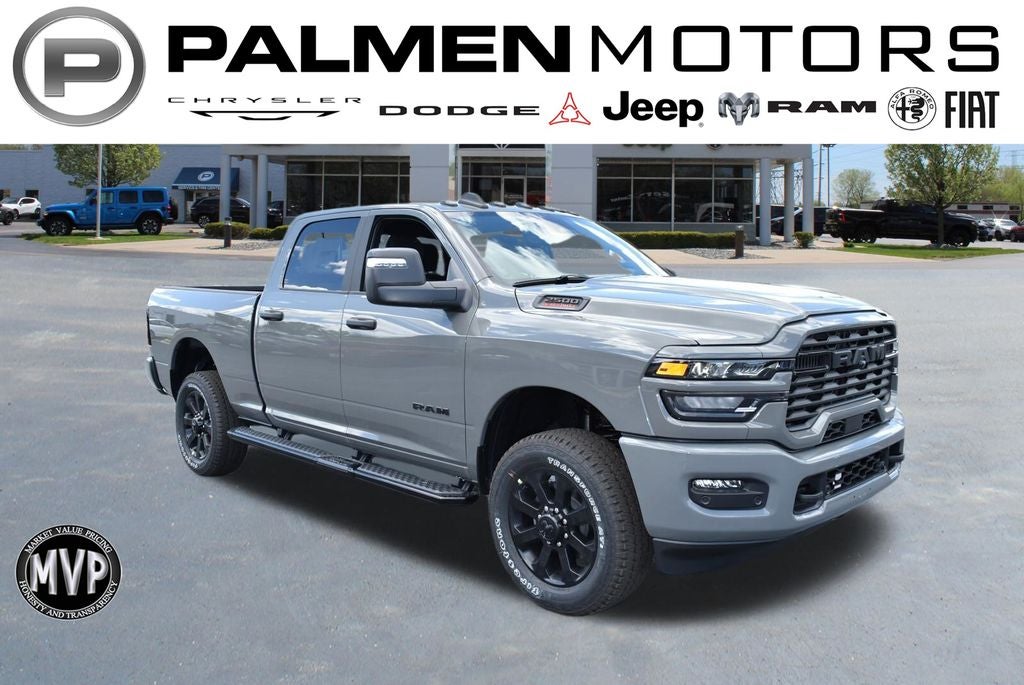 2026 RAM 2500 Big Horn in Ceramic Gray Clear-Coat Exterior Paint — front three-quarter view
